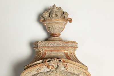 Lot 211 - A rococo cartel clock with bracket