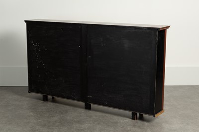 Lot 140 - A palm-veneered, redwood and ebonised cabinet