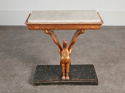 Lot 206 - An Empire carved giltwood and composition console table