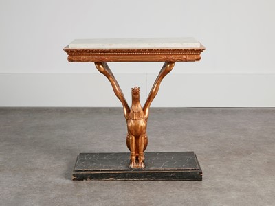 Lot 206 - An Empire carved giltwood and composition console table