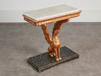Lot 206 - An Empire carved giltwood and composition console table