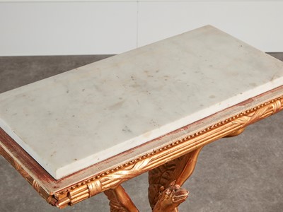 Lot 206 - An Empire carved giltwood and composition console table