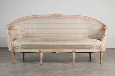Lot 371 - A Gustavian painted three-seater settee
