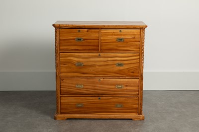 Lot 134 - A camphor wood campaign chest