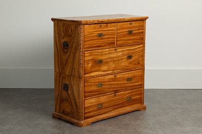 Lot 134 - A camphor wood campaign chest
