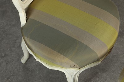 Lot 175 - A harlequin set of six Gustavian dining chairs