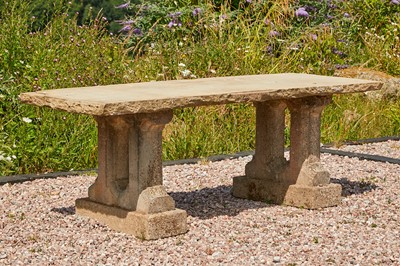 Lot 456 - A pair of Istrian stone pedestals