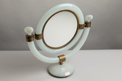 Lot 207 - An opalescent glass dressing mirror