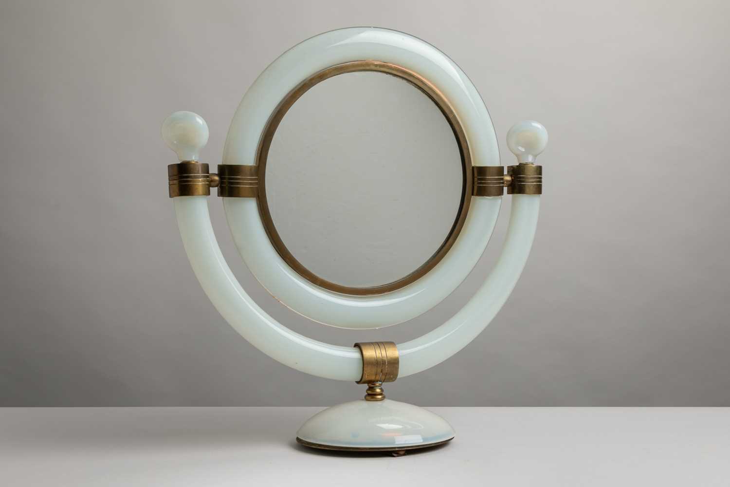 Lot 207 - An opalescent glass dressing mirror
