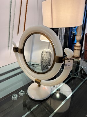 Lot 207 - An opalescent glass dressing mirror