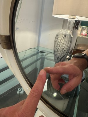 Lot 207 - An opalescent glass dressing mirror