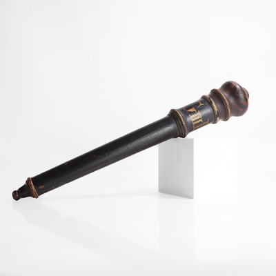 Lot 232 - A George III painted wood truncheon or tipstave