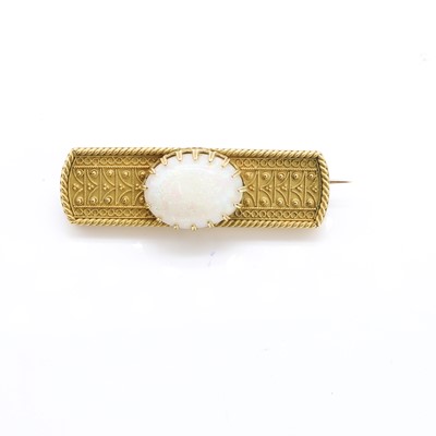 Lot 19 - A Victorian opal brooch