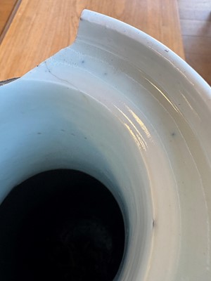 Lot 66 - A Chinese powder blue vase