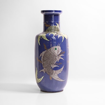 Lot 66 - A Chinese powder blue vase