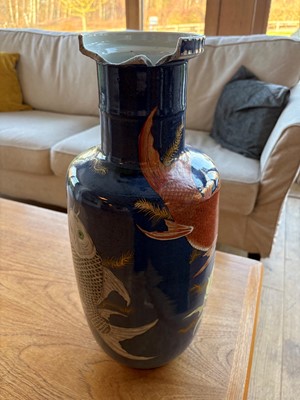 Lot 66 - A Chinese powder blue vase