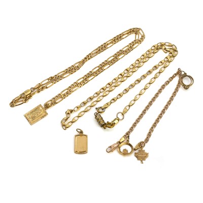 Lot 415 - A group of gold jewellery