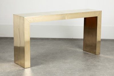Lot 343 - A brass console table