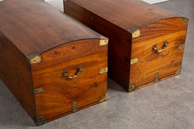 Lot 110 - A pair of camphor wood trunks