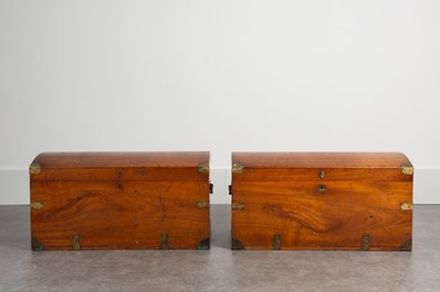 Lot 110 - A pair of camphor wood trunks