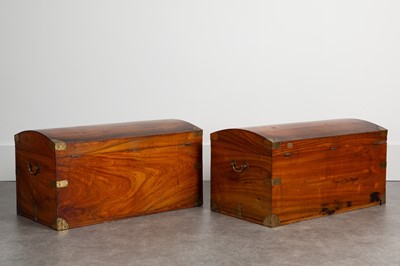 Lot 110 - A pair of camphor wood trunks