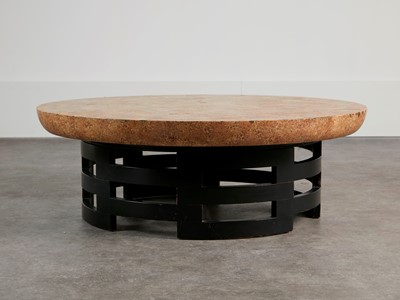 Lot 13 - A faux marble painted coffee table