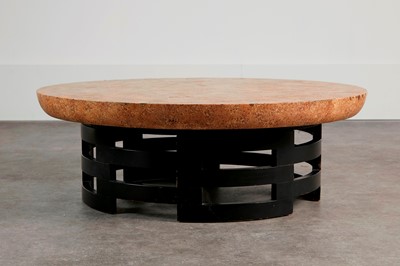 Lot 13 - A faux marble painted coffee table