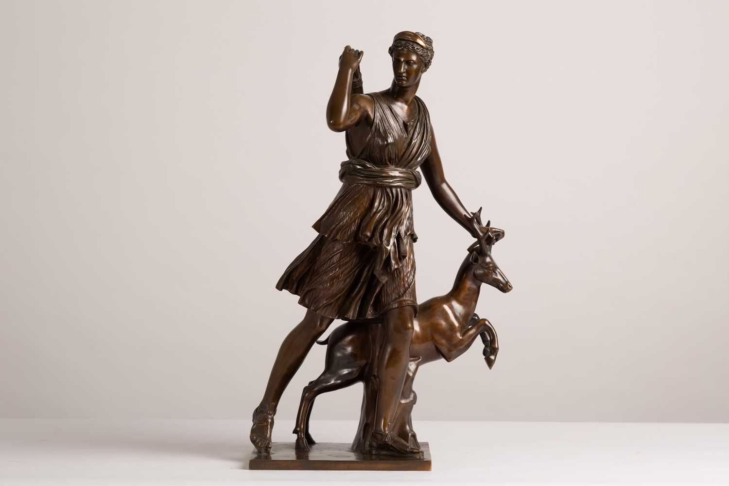 Lot 388 - A bronze figure of Diana of Versailles