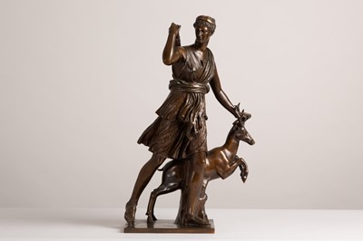Lot 388 - A bronze figure of Diana of Versailles