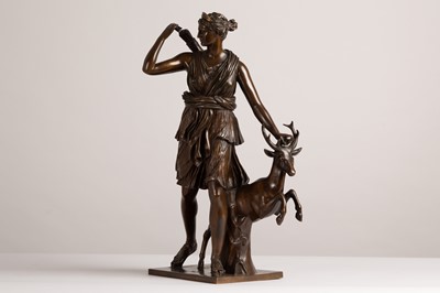 Lot 388 - A bronze figure of Diana of Versailles