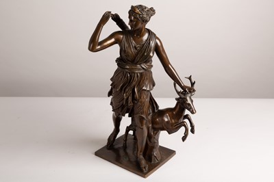 Lot 388 - A bronze figure of Diana of Versailles