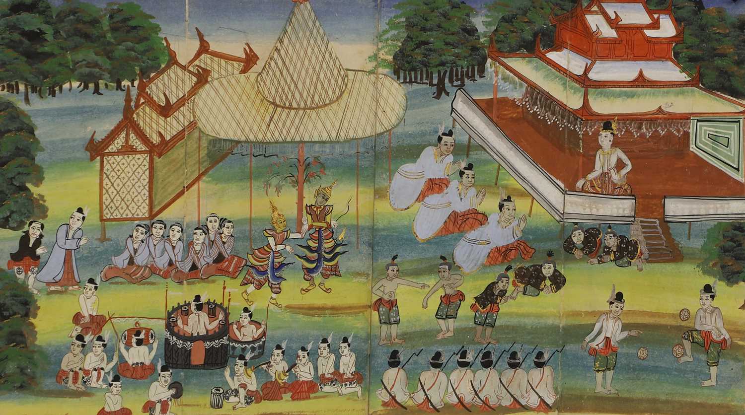 Lot 221 - A group of Burmese 'parabaik' folding books