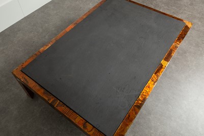 Lot 87 - A lacquered-copper and slate coffee table