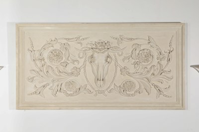 Lot 340 - A neoclassical-style plaster panel