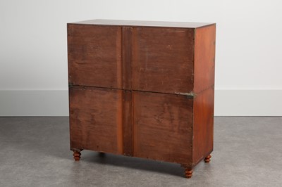 Lot 180 - A mahogany brass-bound campaign secretaire