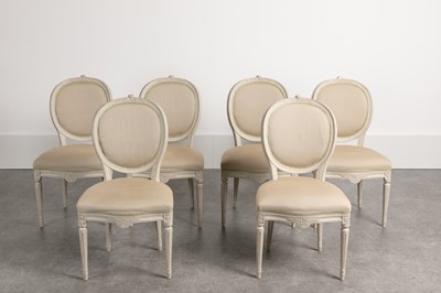 Lot 42 - A set of six salon chairs