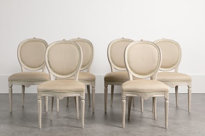 Lot 42 - A set of six salon chairs