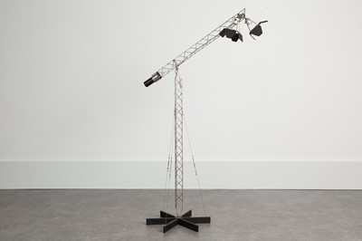 Lot 153 - A monumental crane floor lamp