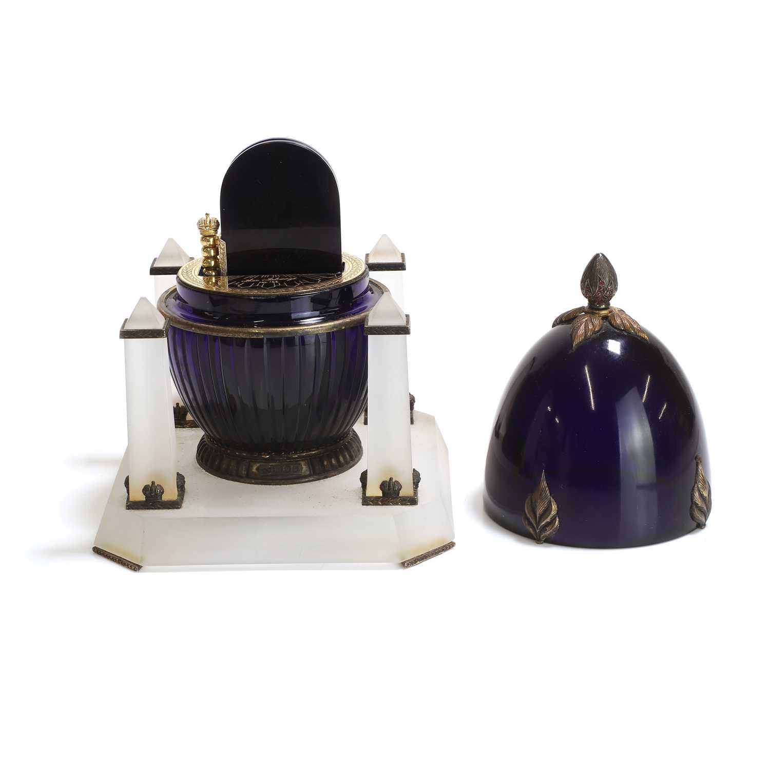 Lot 526 - A silver-gilt mounted Egg of the Covenant, by Theo Faberge