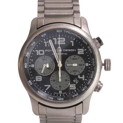 Lot 570 - A gentlemen's titanium Porsche Design Dashboard chronograph bracelet watch