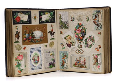 Lot 425 - A Victorian scrap album