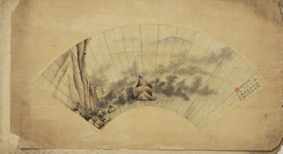 Lot 192 - Three Chinese fan paintings
