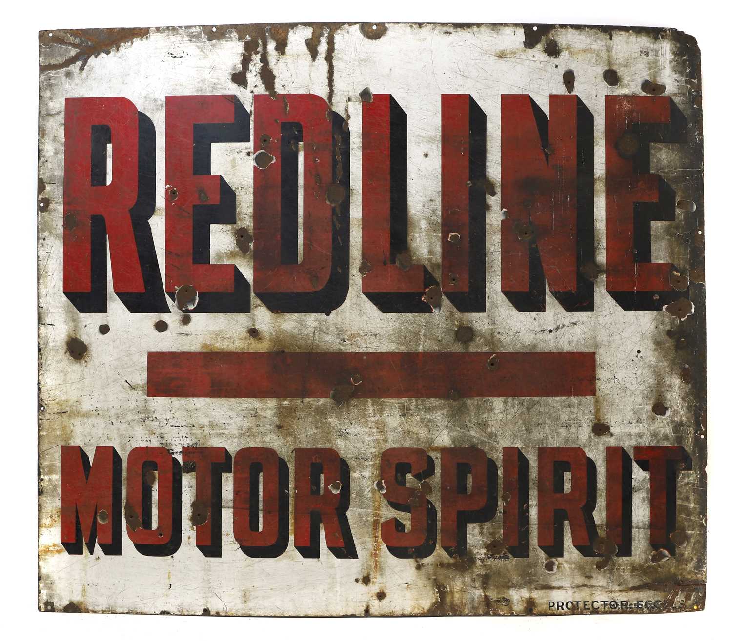 Lot 2 - A large 'Redline Motor Spirit' advertising