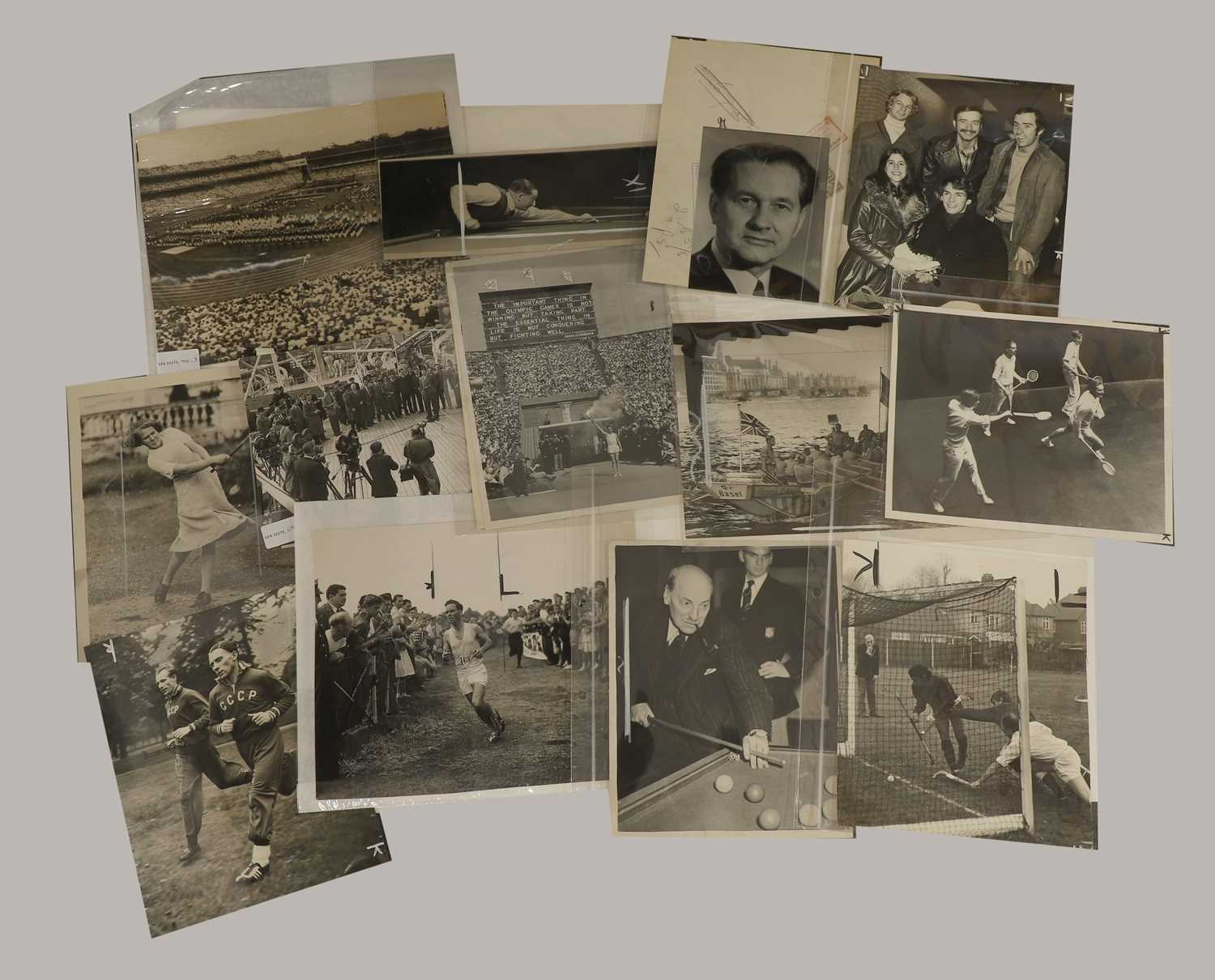 Lot 74 - A collection of sports press photographs