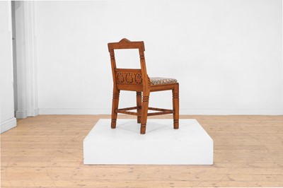 Lot 266 - A Victorian Aesthetic Movement oak side chair