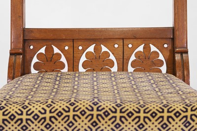 Lot 266 - A Victorian Aesthetic Movement oak side chair