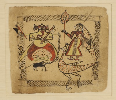 Lot 322 - Two Indian drawings of Ganesha