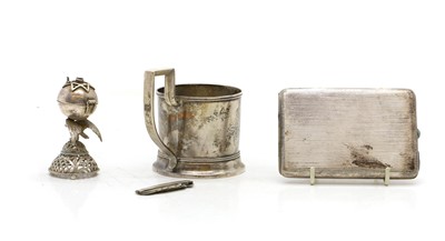 Lot 5 - A collection of Russian silver items