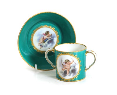 Lot 216 - A Sèvres cup and saucer