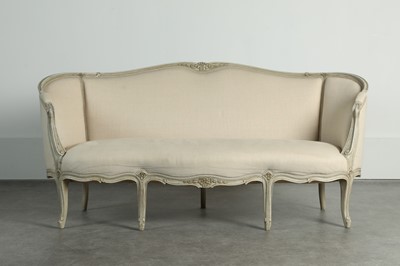 Lot 168 - A carved and painted settee